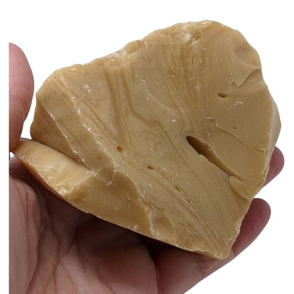 Carmel Chocolate Swirl Art Glass Cullet Layered Slag Glass #5XL159 - Picture 5 of 6